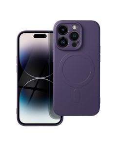 SILICONE MAG COVER case compatible with MagSafe for IPHONE 14 Pro dark purple