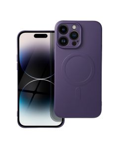SILICONE MAG COVER case compatible with MagSafe for IPHONE 14 Pro Max dark purple