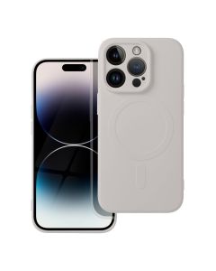 SILICONE MAG COVER case compatible with MagSafe for IPHONE 14 Pro antique white