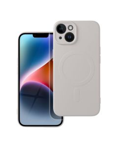 SILICONE MAG COVER case compatible with MagSafe for IPHONE 14 antique white