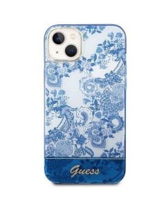 GUESS case for IPHONE 14 Plus GUHCP14MHGPLHB (IML Electro Cam TDJ) blue