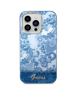 GUESS case for IPHONE 14 Pro GUHCP14LHGPLHB (IML Electro Cam TDJ) blue