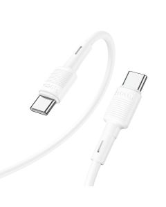 Cable USB C to USB C Hoco 3A 60W 1 m X83 white