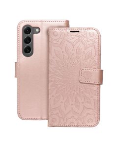 MEZZO Book case for SAMSUNG S23 mandala rose gold