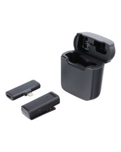 Wireless lavalier microphone Lightning with charging case S11 black