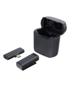 Wireless lavalier microphone Type C with charging case S11 black