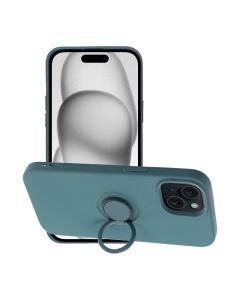 SILICONE RING case for IPHONE 15 green