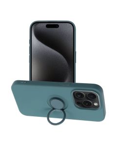 SILICONE RING case for IPHONE 15 Pro green