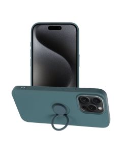 SILICONE RING case for IPHONE 15 Pro Max green