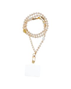 STONE Phone lanyard  Phone pendant / cord length 82cm (41cm in the loop) / on neck - orange