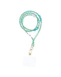 STONE Phone lanyard  Phone pendant / cord length 82cm (41cm in the loop) / on neck - turquoise