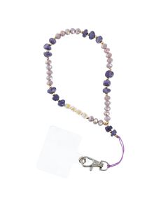 LOVE Phone lanyard Phone pendant / cord length 44cm (22cm in the loop) / on hand - purple