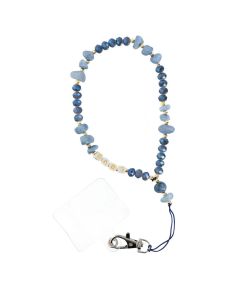 LOVE Phone lanyard  Phone pendant / cord length 44cm (22cm in the loop) / on hand - lite blue