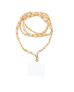 STRAP Phone lanyard  Phone pendant / cord length 116cm (58cm in the loop) / on neck - white