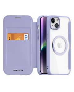 DUX DUCIS wallet case SKIN X PRO compatible with MagSafe for IPHONE 15 Plus purple