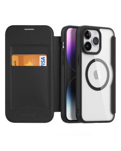 DUX DUCIS wallet case SKIN X PRO compatible with MagSafe for IPHONE 15 Pro black