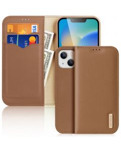 DUX DUCIS wallet case HIVO for IPHONE 15 Plus brown