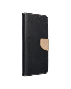 FANCY Book case for IPHONE 15 Pro black / gold