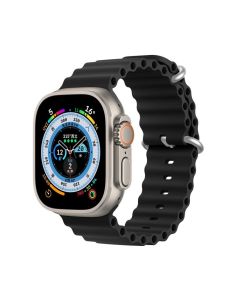 DUX DUCIS strap OCEAN WAVE silicone for Apple Watch 42 / 44 / 45 mm black