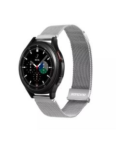 DUX DUCIS strap MILANESE stainless steel magnetic 20 mm silver