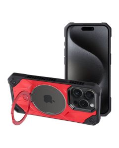 ARMOR MAG COVER case compatible with MagSafe for IPHONE 15 Pro red