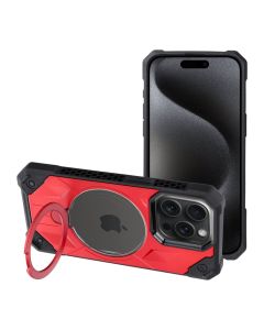 ARMOR MAG COVER case compatible with MagSafe for IPHONE 15 Pro Max red