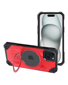 ARMOR MAG COVER case compatible with MagSafe for IPHONE 15 Plus red