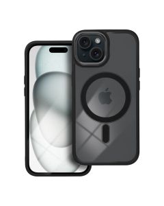 COLOR EDGE MAG COVER case compatible with MagSafe for IPHONE 15 black