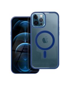 COLOR EDGE MAG COVER case compatible with MagSafe for IPHONE 12 Pro Max navy blue
