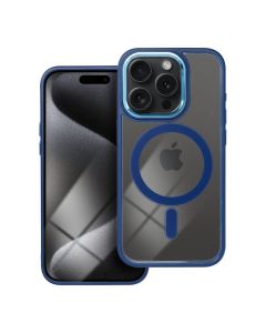 COLOR EDGE MAG COVER case compatible with MagSafe for IPHONE 15 Pro navy blue