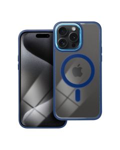 COLOR EDGE MAG COVER case compatible with MagSafe for IPHONE 15 Pro Max navy blue