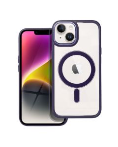 COLOR EDGE MAG COVER case compatible with MagSafe for IPHONE 14 deep purple