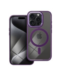 COLOR EDGE MAG COVER case compatible with MagSafe for IPHONE 15 Pro deep purple