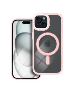 COLOR EDGE MAG COVER case compatible with MagSafe for IPHONE 15 pink