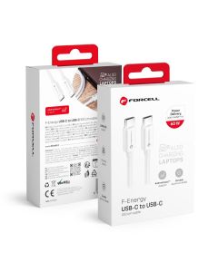 Cable USB C to USB C Forcell F-Energy QC4.0 PD 3A 60W 1 m C338 white
