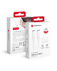 Cable USB C to USB C Forcell F-Energy QC4.0 PD 3A 60W 2 m C338 white