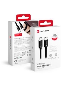 Cable USB C to USB C Forcell F-Energy QC4.0 PD 3A 60W 3 m C338 black