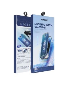 6D Pro Veason Easy-Install Glass + Applicator - for Iphone 13 Pro Max / 14 Plus black