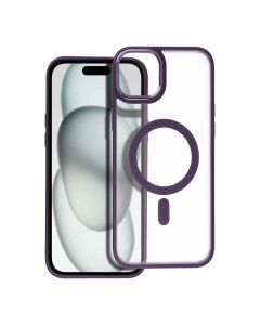 MATTE MAG COVER case compatible with MagSafe for IPHONE 15 Plus purple