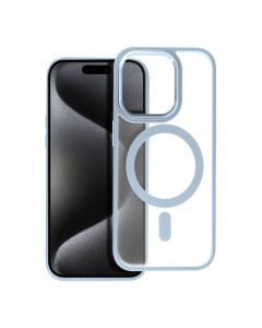 MATTE MAG COVER case compatible with MagSafe for IPHONE 15 Pro blue