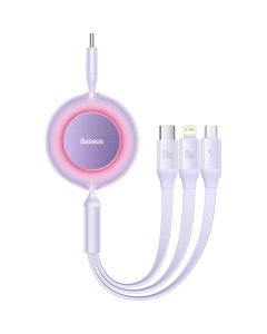 BASEUS cable 3in1 Type C to Micro USB / Lightning / Type C PD QC4.0 3 5A 100W CAMJ010205 1 1 m purple
