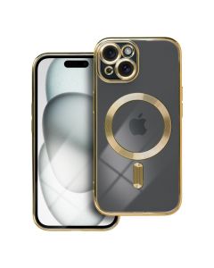 ELECTRO MAG COVER case compatible with MagSafe for IPHONE 15 gold