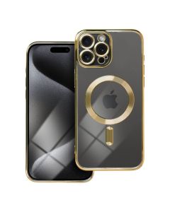 ELECTRO MAG COVER case compatible with MagSafe for IPHONE 15 Pro Max gold