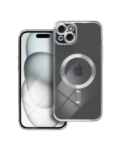 ELECTRO MAG COVER case compatible with MagSafe for IPHONE 15 Plus silver