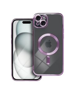 ELECTRO MAG COVER case compatible with MagSafe for IPHONE 15 Plus deep purple