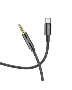 Cable AUX Jack 3 5 mm to USB C Hoco 1 m UPA19 black