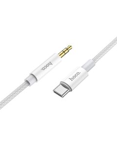 Cable AUX Jack 3 5 mm to USB C Hoco 1 m UPA19 silver