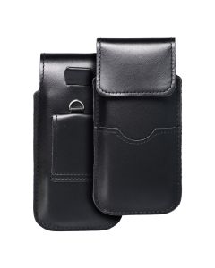 ROYAL - Leather universal flap pocket / black - Size M - IPHONE 5 / NOKIA S5610 / LUMIA 230