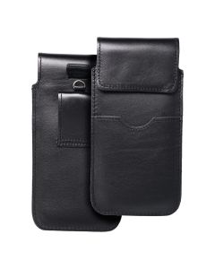 ROYAL - Leather universal flap pocket / black - Size 2XL - IPHONE 6 PLUS / SAMSUNG A52 / XIAOMI REDMI NOTE 10