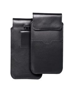 ROYAL - Leather universal flap pocket / black - Size 3XL - HUAWEI MATE 20X